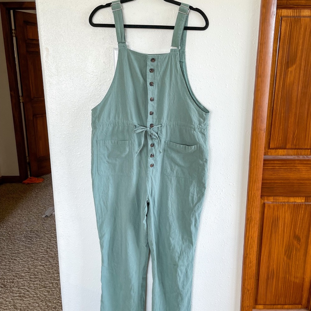 Sage Colored boutique jumpsuit- size medium, fits large! Never worn